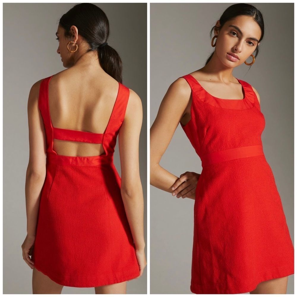 Anthropologie Maeve Sleeveless Scoop-Neck Mini Dress  w/ POCKETS - only wore 1x